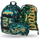 Set BAAGL Skate Polygon: rucsac, penar și săculeț