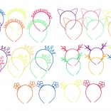 Bentiță de păr cu ornament, mix de culori