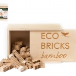 Joc de construcție din lemn cu 90 piese în cutie