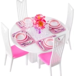 Set mare de mobilier pentru căsuța de păpuși – set de sufragerie