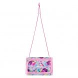 Portofel pentru gât cu motiv de flori și colibri