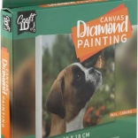 Grafix Pictură cu diamante Cățeluș 18x18 cm