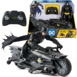 Figurină Batman 30 cm și motocicletă RC Batcycle