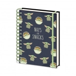 Caiet Star Wars: The Mandalorian Snacks and Naps A5 cu legătură cu inele