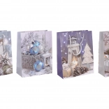 Pungă cadou de Crăciun S 18 × 23 × 8 cm