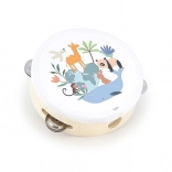 Tamburină din lemn Animalele lumii de Sarah Betz