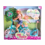 Păpușa Steffi călătorie cu bicicleta