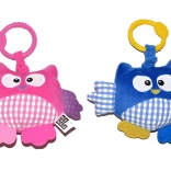 Bufniță de pluș vibrantă pentru deasupra pătuțului, zornăitoare 21 cm