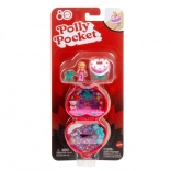 set compact aniversar polly pocket pentru 80 de ani mattel cu inel