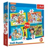 Puzzle 4în1 Patrula Cățelușilor – gașca veselă 3+ TREFL