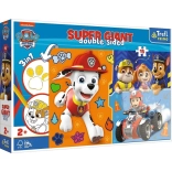 Puzzle uriașe față-verso 3‑în‑1 PAW PATROL, 15 piese