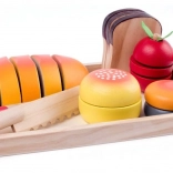 Set de tăiat micul dejun din lemn