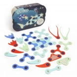 clixo ocean creatures set de construcție magnetică 24 piese, fosforescent în întuneric