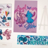 Pictură cu diamante Angel și Stitch cu suport