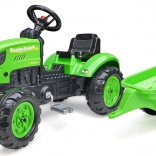 Tractor cu pedale Country Farmer cu remorcă verde pentru copii 2-5 ani
