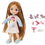 Set cu păpușă și pisică