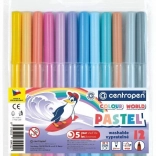 CENTROPEN markere pastelate, 12 culori – pastel