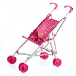 Cărucior pentru păpuși – tip umbrela, metal-plastic, pliabil