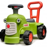 Vehicul de împins tractor Claas verde deschis cu volan