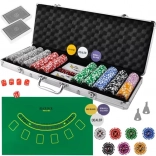 Set de poker 500 jetoane în servietă din aluminiu