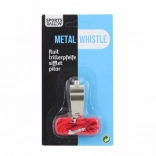 Fluier sport metalic cu șnur