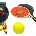 Set 2 rachete Padel Verde Bej PU Minge Galben pentru copii pentru jocuri