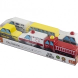 Mașinuțe din lemn pentru copii - set de 6 vehicule