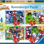 Puzzle RAVENSBURGER Spidey și prietenii lui uimitori 4în1