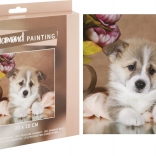 Pictură cu diamante cățeluș drăgălaș 20 × 20 cm