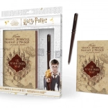 Harry Potter caiet cu baghetă Harta Ştrengarilor