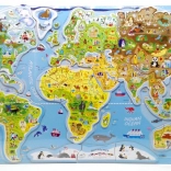Puzzle magnetic hartă mondială - imagini și joc 2în1