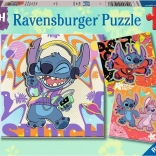 Puzzle 3x49 piese Stitch