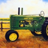 Norimpex vopsire cu diamante Tractor John Deere 30x40 cm