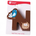 Literă din lemn N Classic World