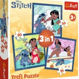 Puzzle 3 în 1 – timpul cu STITCH LILO & STITCH de la Trefl