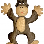 Magnețel din lemn pentru frigider – maimuță 2Kids Toys