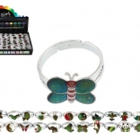 Inel reglabil care își schimbă culoarea în funcție de temperatură – mix de modele, 100 bucăți în cutie