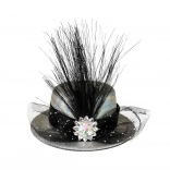 Mini Pălărie Elegantă din Argint cu Ornament