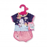baby born pijama cu unicorn pentru păpuși 43 cm
