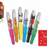 Creioane cu suflat BING cu șabloane, 6 culori