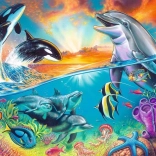 Ravensburger puzzle Viața în ocean XXL 200 piese