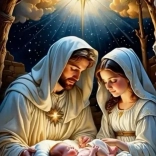 Pictură cu diamante Nașterea lui Iisus 30x40cm