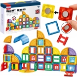 Set de construcție magnetică 3D WOOPIE – set educațional Castel, 100 piese