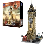 Set de construcție Pantasy Steampunk turn cu ceas Big Ben, 2424 piese