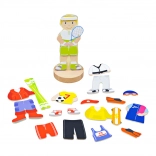 Puzzle magnetic de îmbrăcat – activități sportive Bigjigs Toys