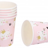 Pahare de hârtie pentru petrecere Pisică 250ml, 6 buc.