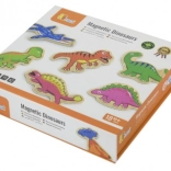 Magneti din lemn cu dinozauri – set de 20 bucăți