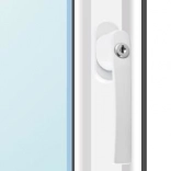 Mâner de fereastră cu închidere pe cheie – alb