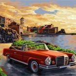 Pictură cu diamante NORIMPEX – plimbare de-a lungul coastei 30 × 40 cm