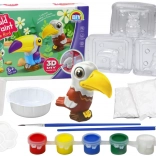 Set creativ artistic 3D Păsări ipsos și culori